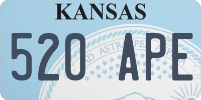 KS license plate 520APE