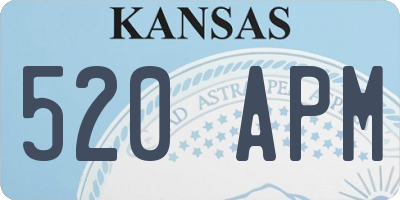 KS license plate 520APM