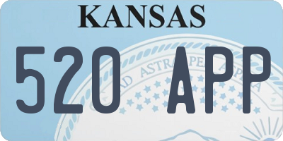 KS license plate 520APP
