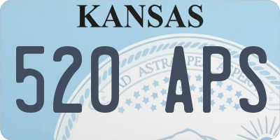 KS license plate 520APS
