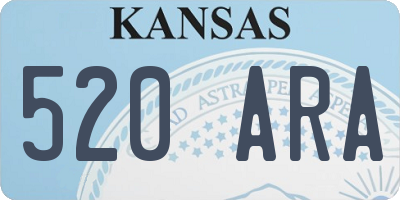 KS license plate 520ARA