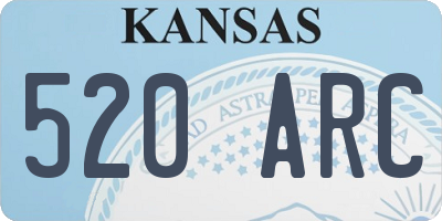 KS license plate 520ARC