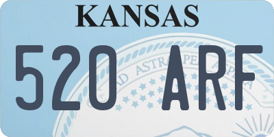 KS license plate 520ARF
