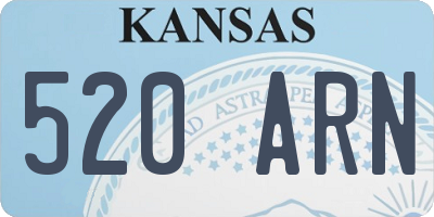 KS license plate 520ARN