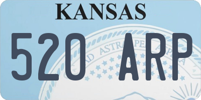 KS license plate 520ARP