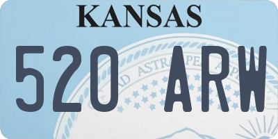 KS license plate 520ARW