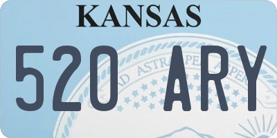 KS license plate 520ARY