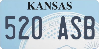 KS license plate 520ASB