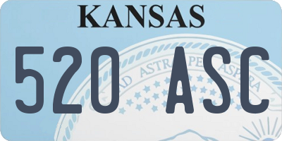 KS license plate 520ASC