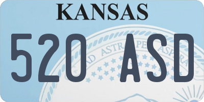 KS license plate 520ASD