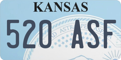 KS license plate 520ASF