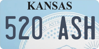 KS license plate 520ASH