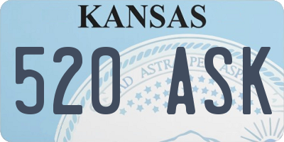 KS license plate 520ASK