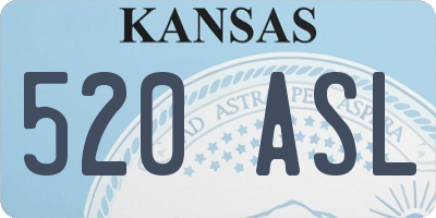 KS license plate 520ASL