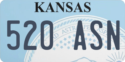 KS license plate 520ASN