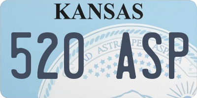 KS license plate 520ASP