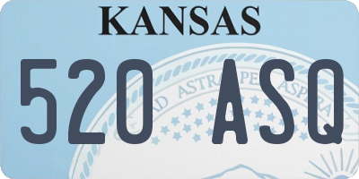 KS license plate 520ASQ