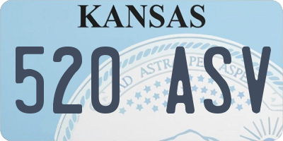 KS license plate 520ASV
