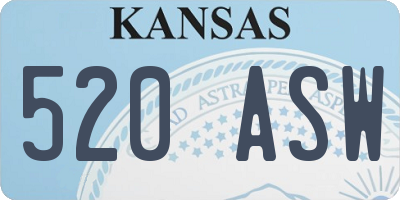 KS license plate 520ASW