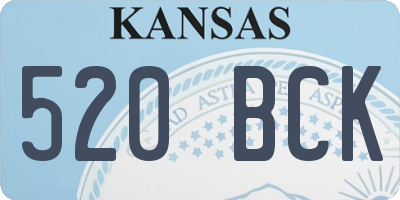KS license plate 520BCK
