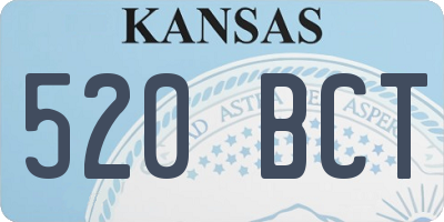 KS license plate 520BCT