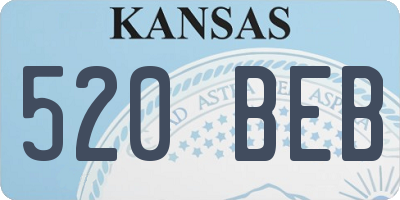 KS license plate 520BEB