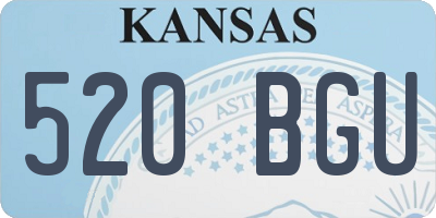 KS license plate 520BGU