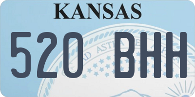 KS license plate 520BHH