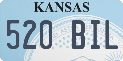 KS license plate 520BIL