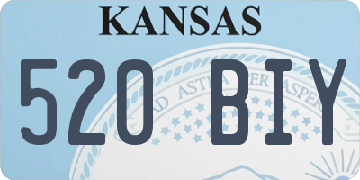 KS license plate 520BIY