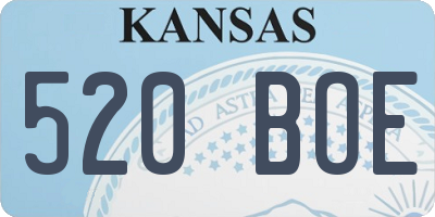 KS license plate 520BOE