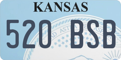 KS license plate 520BSB