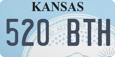 KS license plate 520BTH