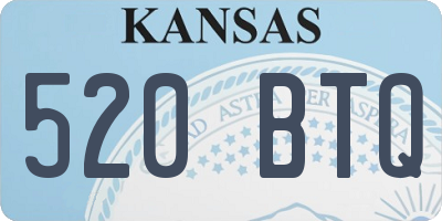 KS license plate 520BTQ