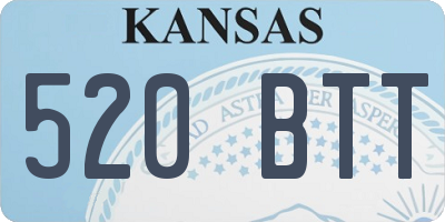 KS license plate 520BTT