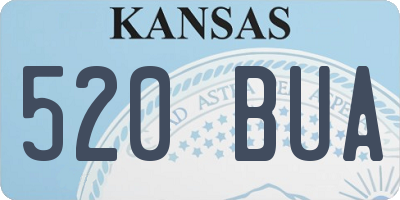 KS license plate 520BUA