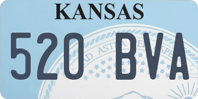 KS license plate 520BVA