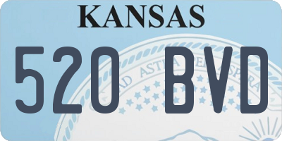 KS license plate 520BVD