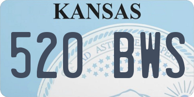 KS license plate 520BWS