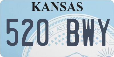 KS license plate 520BWY