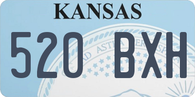 KS license plate 520BXH