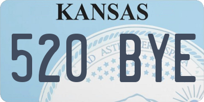 KS license plate 520BYE