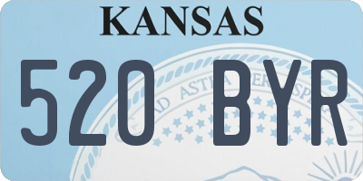 KS license plate 520BYR