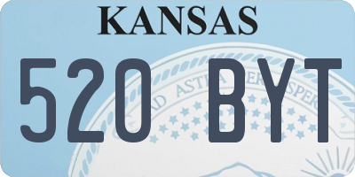 KS license plate 520BYT