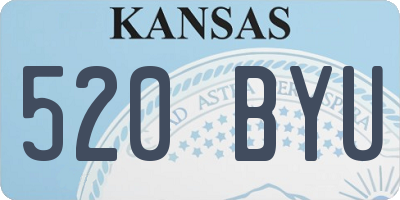KS license plate 520BYU