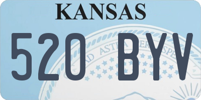 KS license plate 520BYV