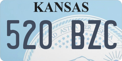 KS license plate 520BZC