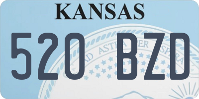 KS license plate 520BZD