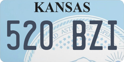 KS license plate 520BZI