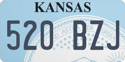 KS license plate 520BZJ